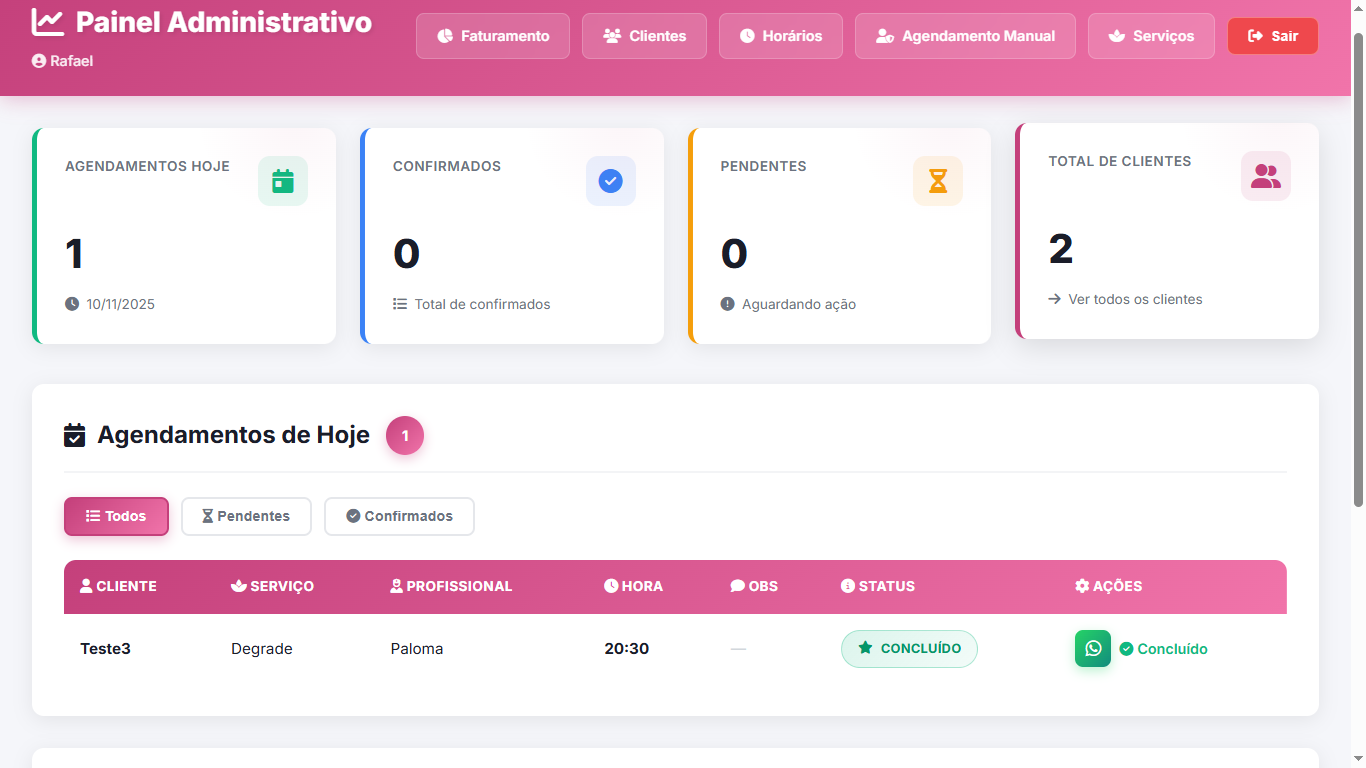 Painel Administrativo