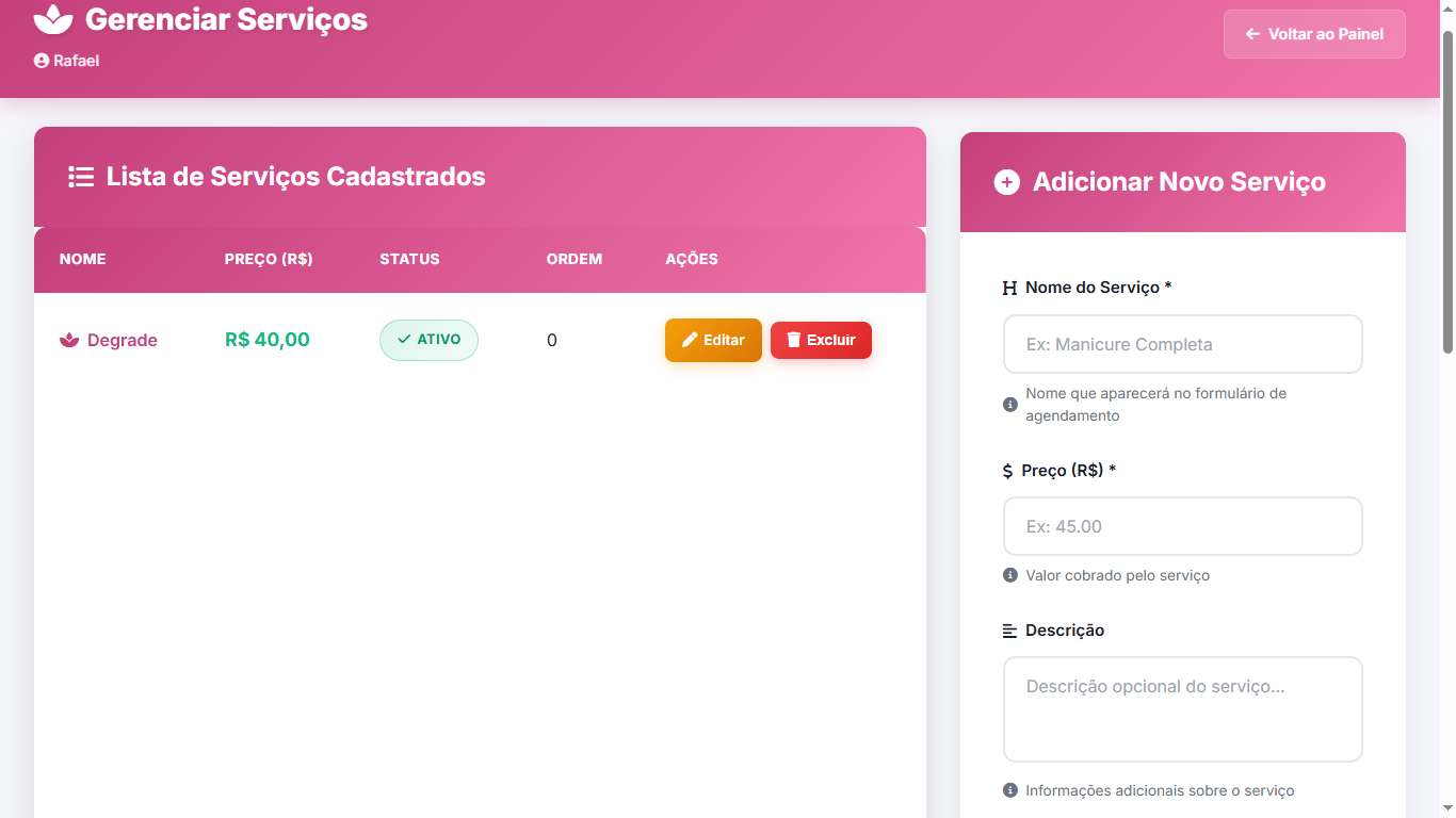 Controle de Serviços