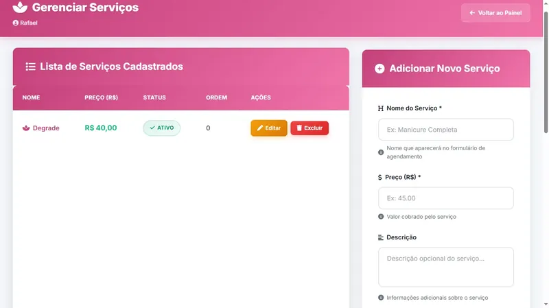 Controle de Serviços